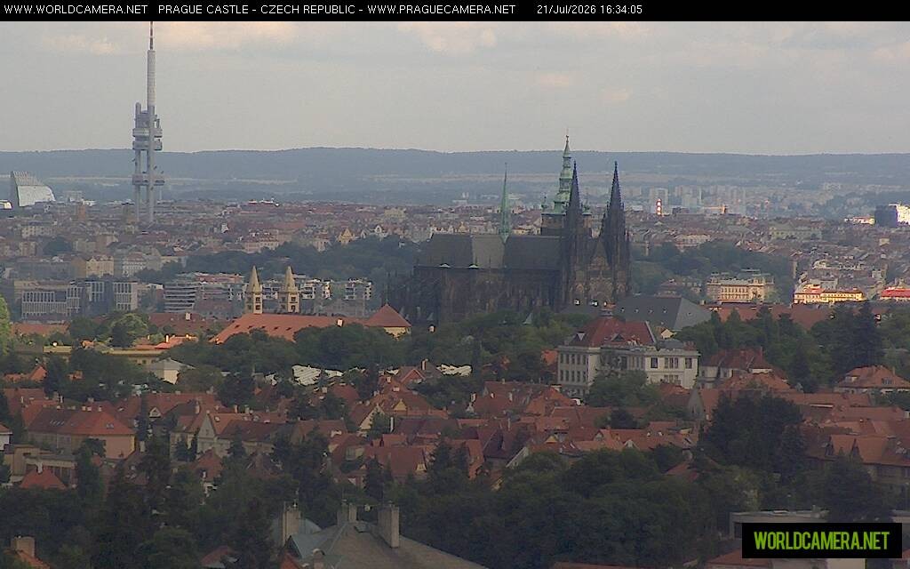 Archiv Foto Webcam Blick auf die Prager Burg mit Veitsdom