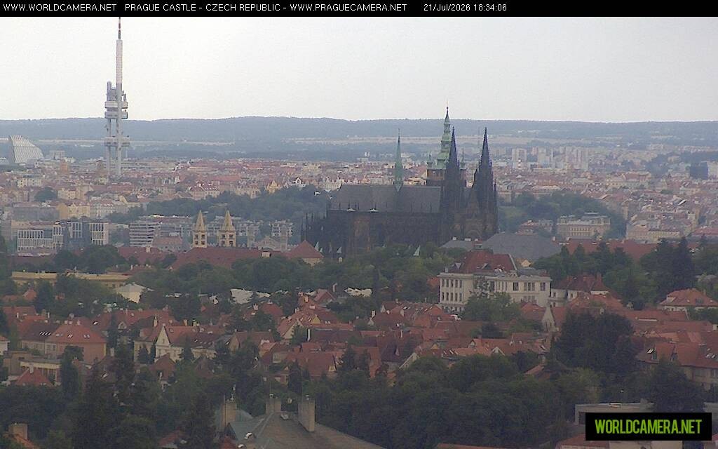 Archiv Foto Webcam Blick auf die Prager Burg mit Veitsdom