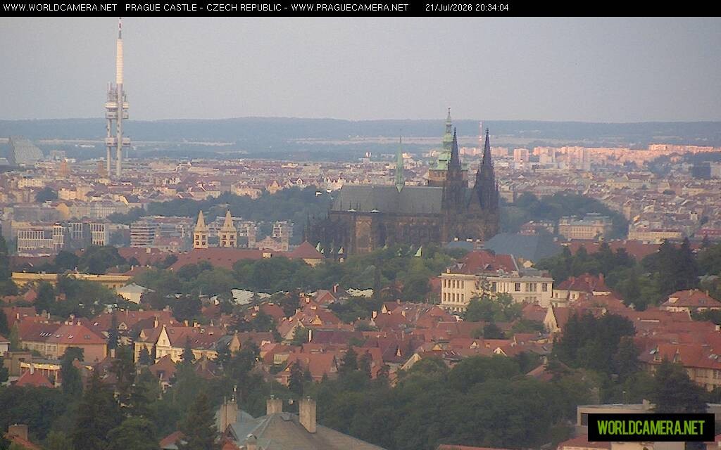 Archiv Foto Webcam Blick auf die Prager Burg mit Veitsdom
