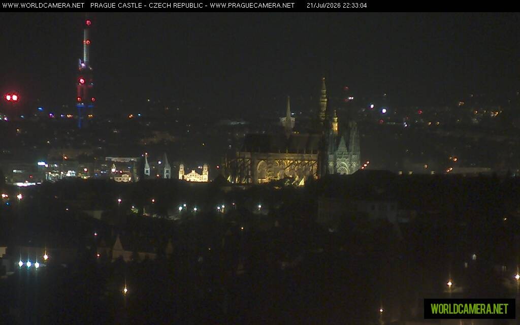 Archiv Foto Webcam Blick auf die Prager Burg mit Veitsdom