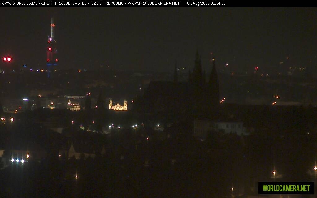 Archiv Foto Webcam Blick auf die Prager Burg mit Veitsdom
