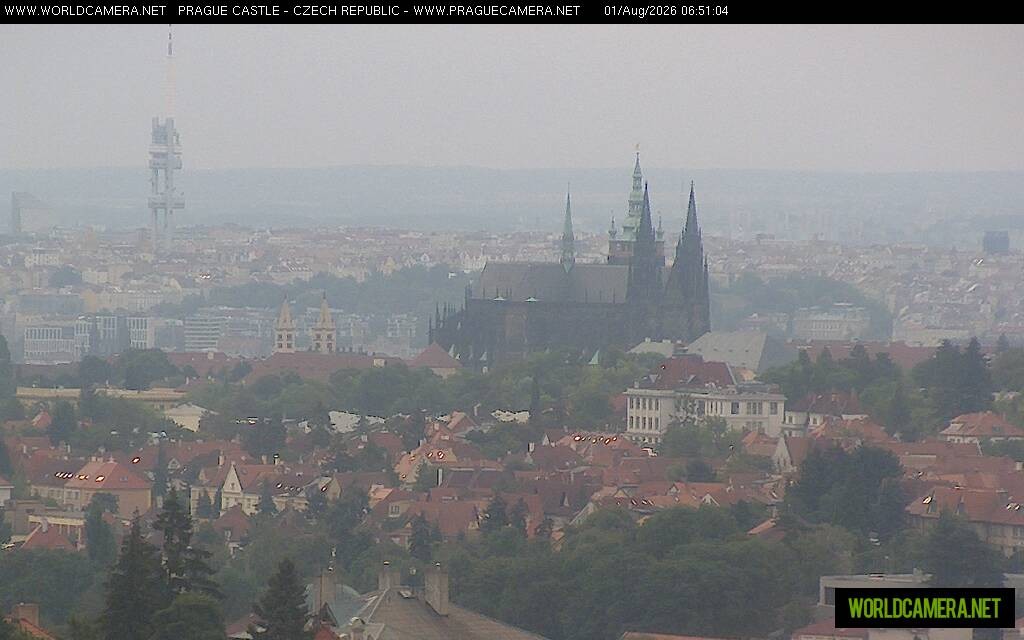 Archiv Foto Webcam Blick auf die Prager Burg mit Veitsdom
