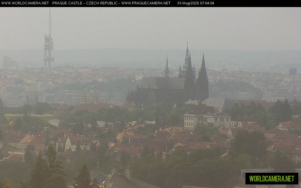 Archiv Foto Webcam Blick auf die Prager Burg mit Veitsdom