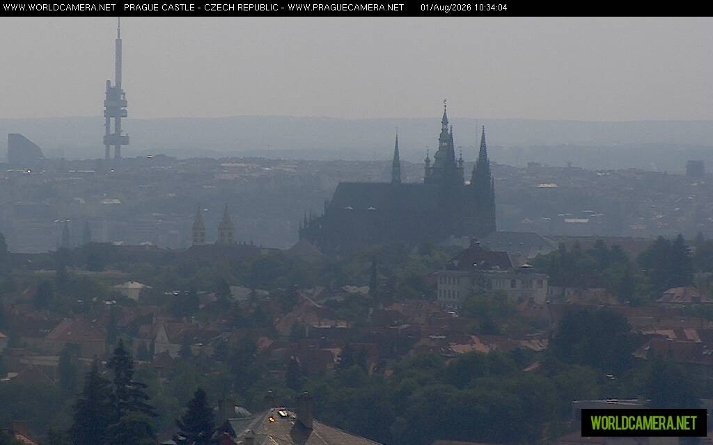 Archiv Foto Webcam Blick auf die Prager Burg mit Veitsdom