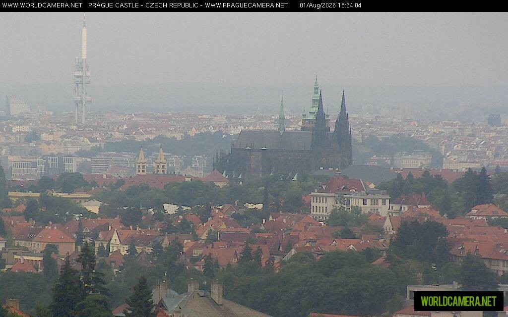 Archiv Foto Webcam Blick auf die Prager Burg mit Veitsdom