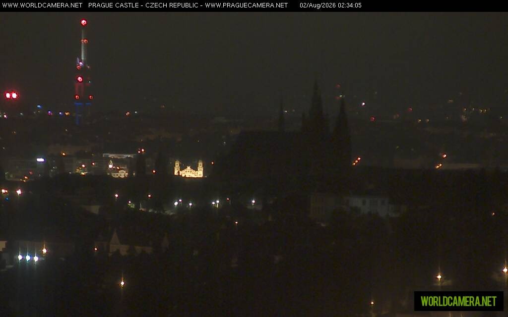 Archiv Foto Webcam Blick auf die Prager Burg mit Veitsdom