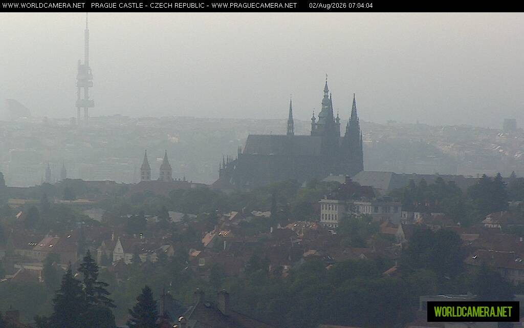 Archiv Foto Webcam Blick auf die Prager Burg mit Veitsdom