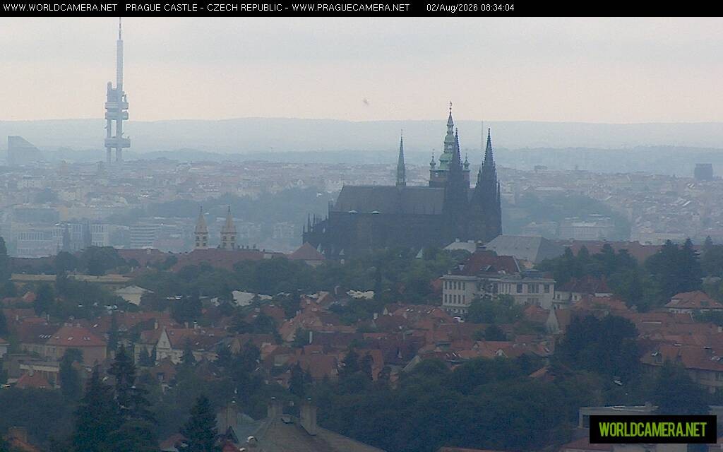 Archiv Foto Webcam Blick auf die Prager Burg mit Veitsdom