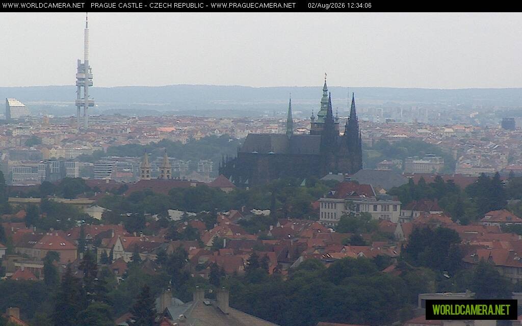 Archiv Foto Webcam Blick auf die Prager Burg mit Veitsdom