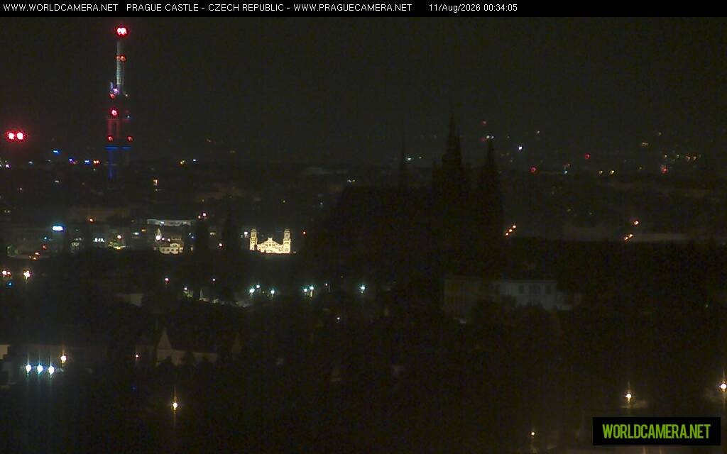 Archiv Foto Webcam Blick auf die Prager Burg mit Veitsdom
