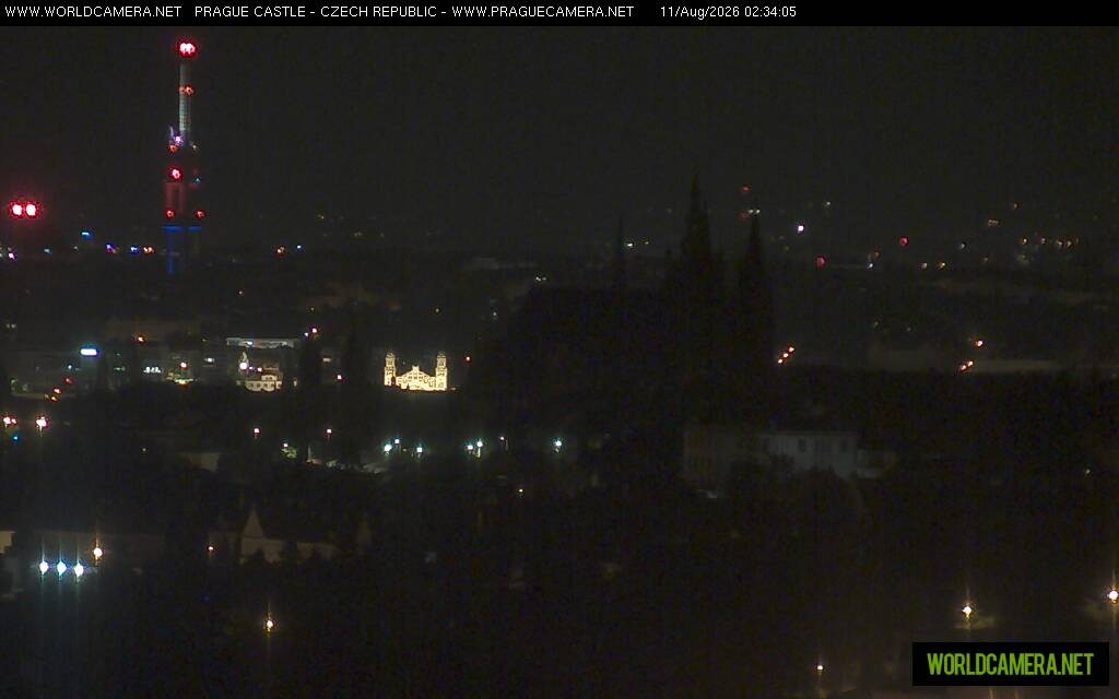 Archiv Foto Webcam Blick auf die Prager Burg mit Veitsdom