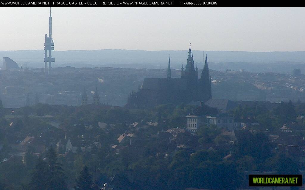 Archiv Foto Webcam Blick auf die Prager Burg mit Veitsdom