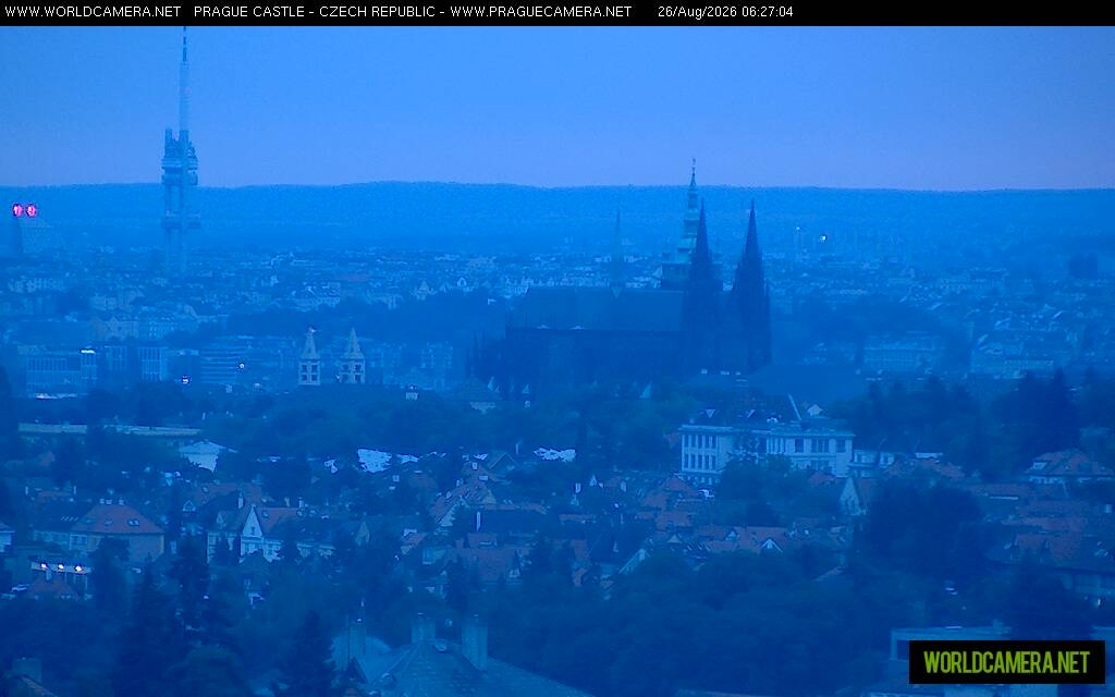 Archiv Foto Webcam Blick auf die Prager Burg mit Veitsdom