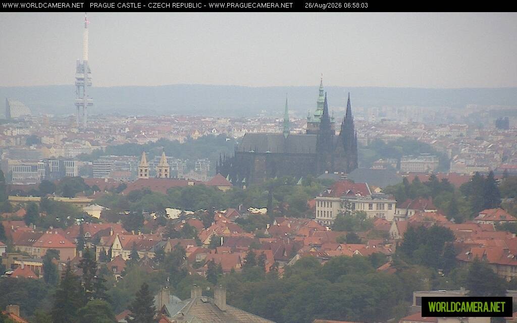 Archiv Foto Webcam Blick auf die Prager Burg mit Veitsdom