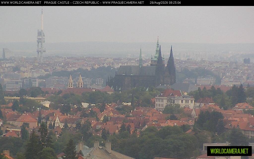 Archiv Foto Webcam Blick auf die Prager Burg mit Veitsdom