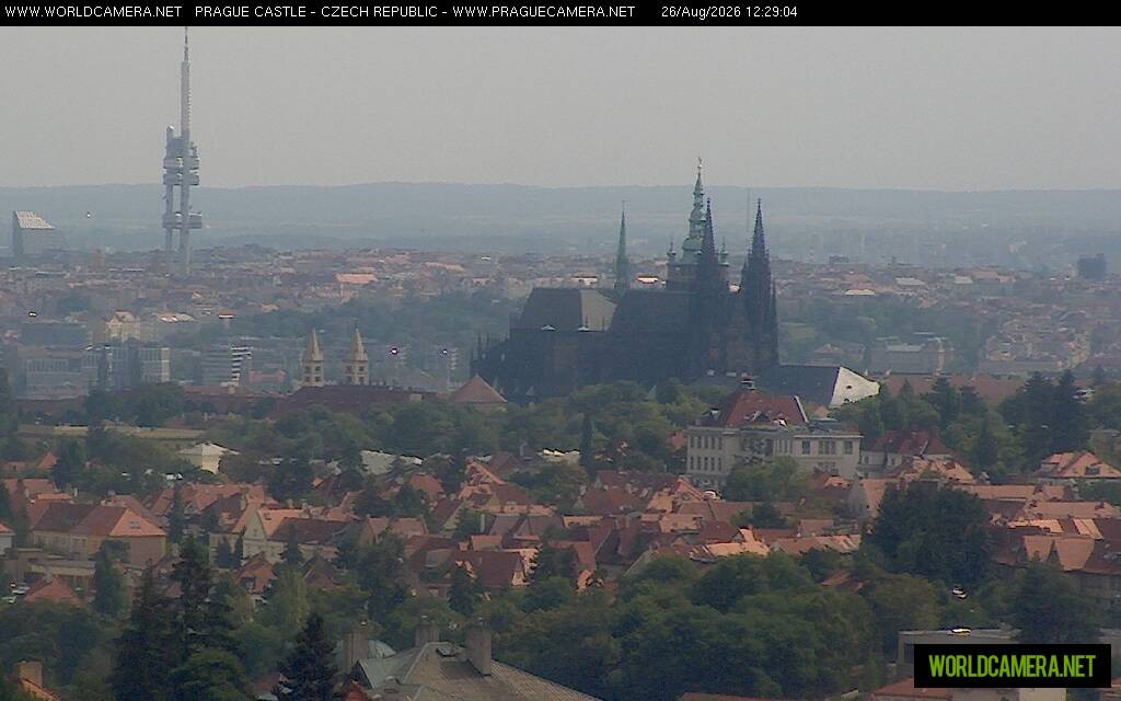 Archiv Foto Webcam Blick auf die Prager Burg mit Veitsdom