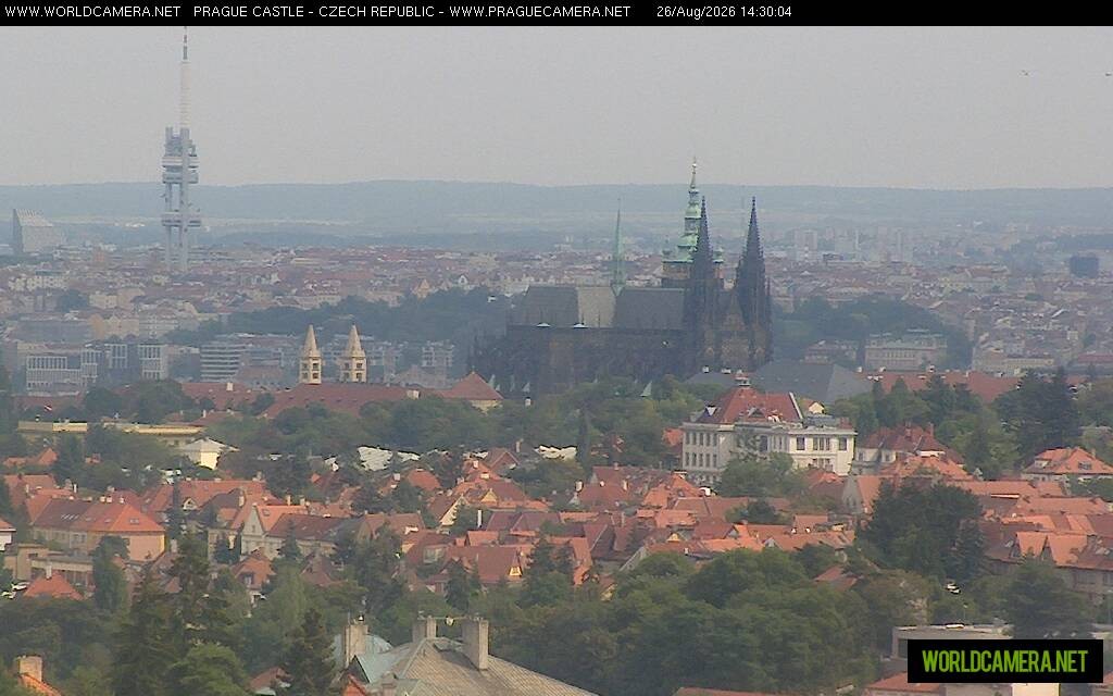 Archiv Foto Webcam Blick auf die Prager Burg mit Veitsdom