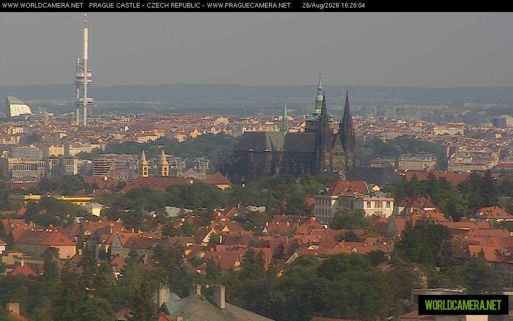 Archiv Foto Webcam Blick auf die Prager Burg mit Veitsdom