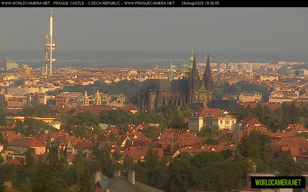 Archiv Foto Webcam Blick auf die Prager Burg mit Veitsdom