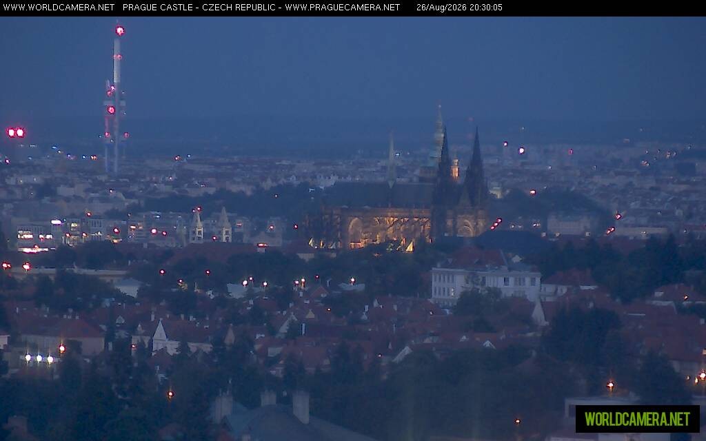 Archiv Foto Webcam Blick auf die Prager Burg mit Veitsdom