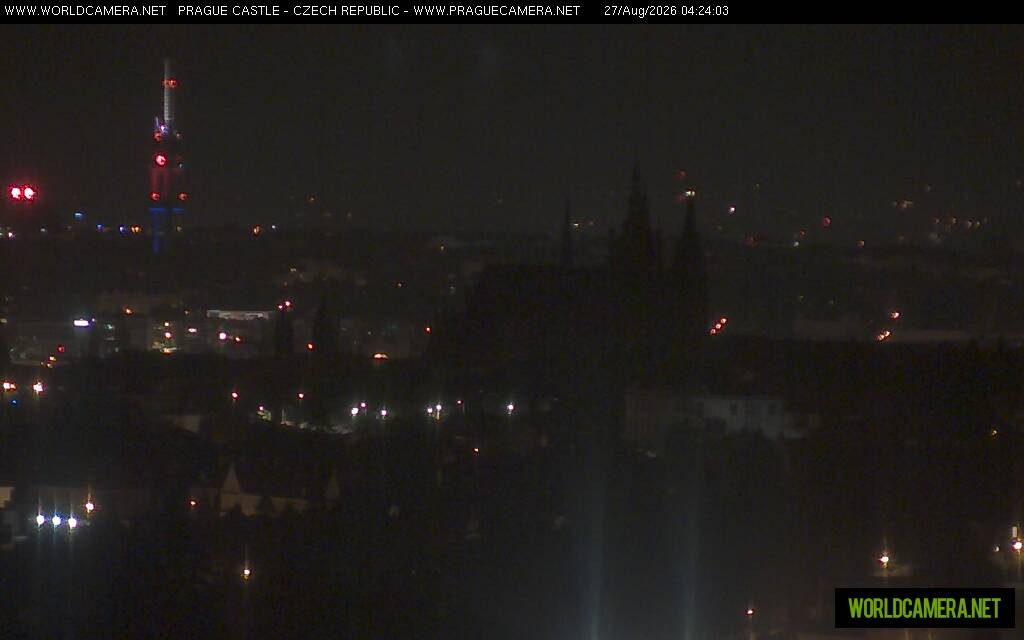Archived image Webcam View of Prague Castle and St. Vitus Cathedral