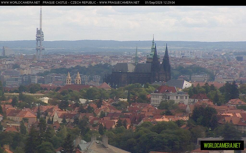 Archiv Foto Webcam Blick auf die Prager Burg mit Veitsdom