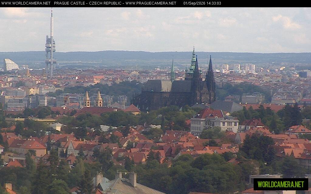 Archiv Foto Webcam Blick auf die Prager Burg mit Veitsdom