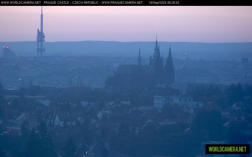 Archiv Foto Webcam Blick auf die Prager Burg mit Veitsdom