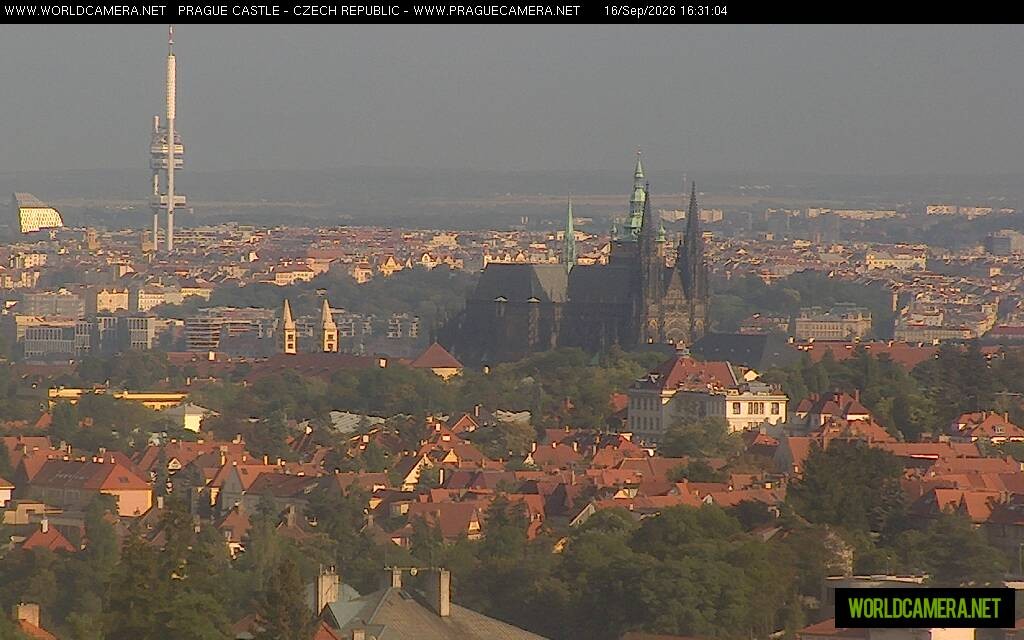 Archiv Foto Webcam Blick auf die Prager Burg mit Veitsdom