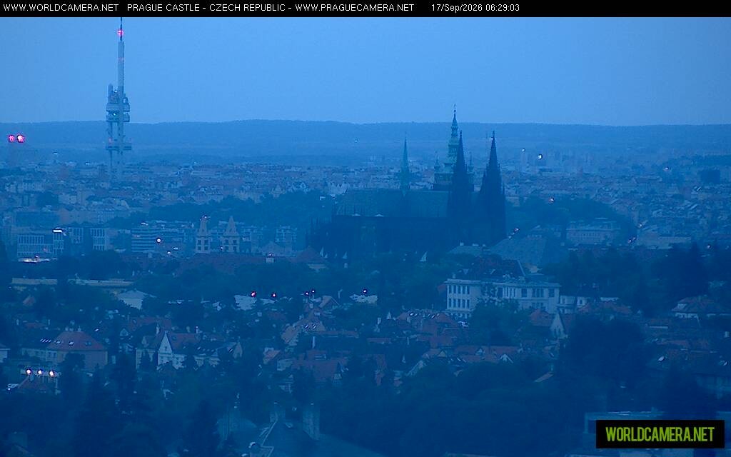 Archiv Foto Webcam Blick auf die Prager Burg mit Veitsdom