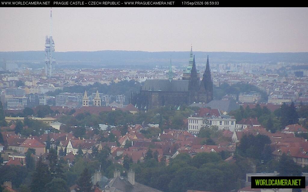 Archiv Foto Webcam Blick auf die Prager Burg mit Veitsdom