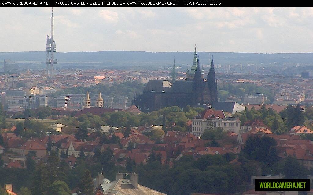 Archiv Foto Webcam Blick auf die Prager Burg mit Veitsdom