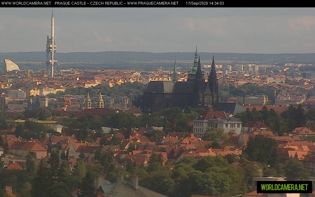 Archiv Foto Webcam Blick auf die Prager Burg mit Veitsdom