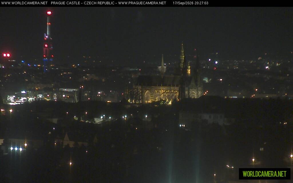 Archiv Foto Webcam Blick auf die Prager Burg mit Veitsdom