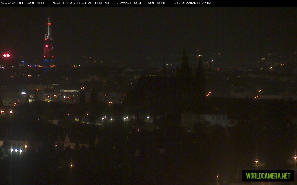 Archived image Webcam View of Prague Castle and St. Vitus Cathedral
