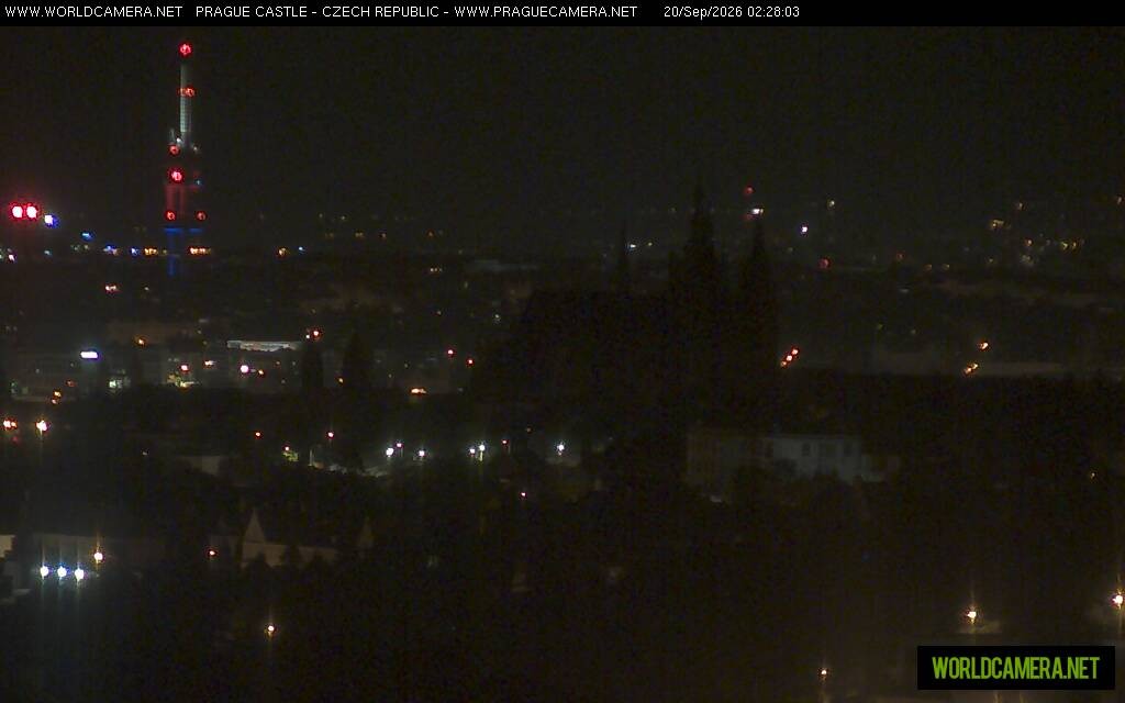 Archived image Webcam View of Prague Castle and St. Vitus Cathedral