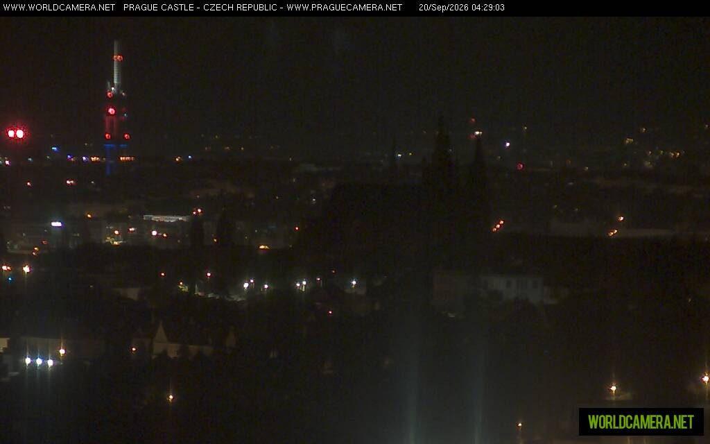 Archived image Webcam View of Prague Castle and St. Vitus Cathedral