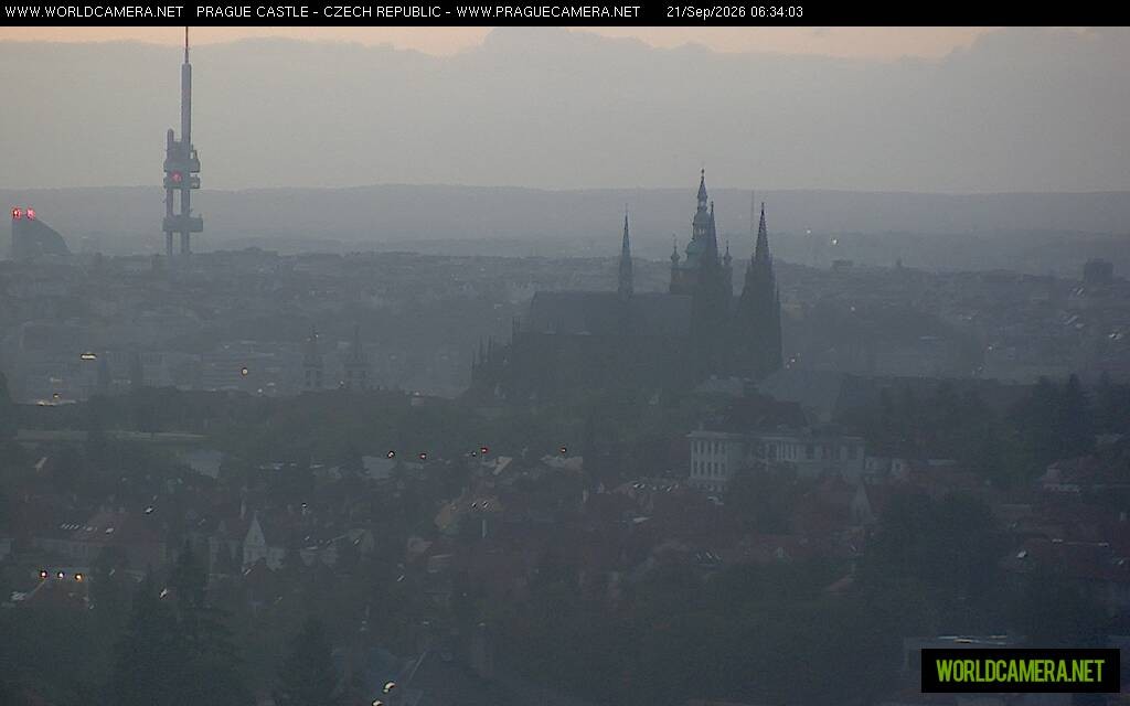 Archiv Foto Webcam Blick auf die Prager Burg mit Veitsdom