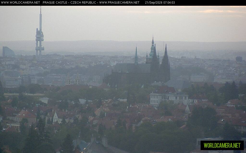 Archiv Foto Webcam Blick auf die Prager Burg mit Veitsdom
