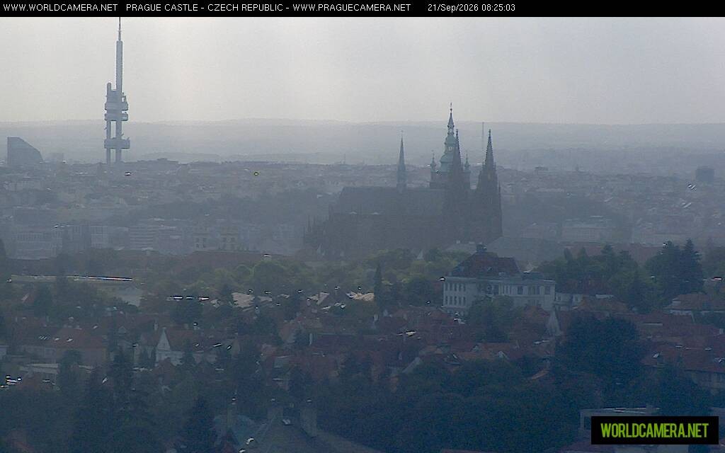 Archiv Foto Webcam Blick auf die Prager Burg mit Veitsdom