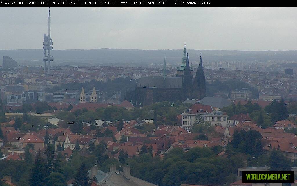 Archiv Foto Webcam Blick auf die Prager Burg mit Veitsdom