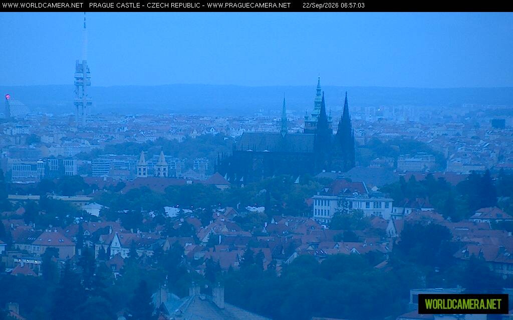 Archiv Foto Webcam Blick auf die Prager Burg mit Veitsdom