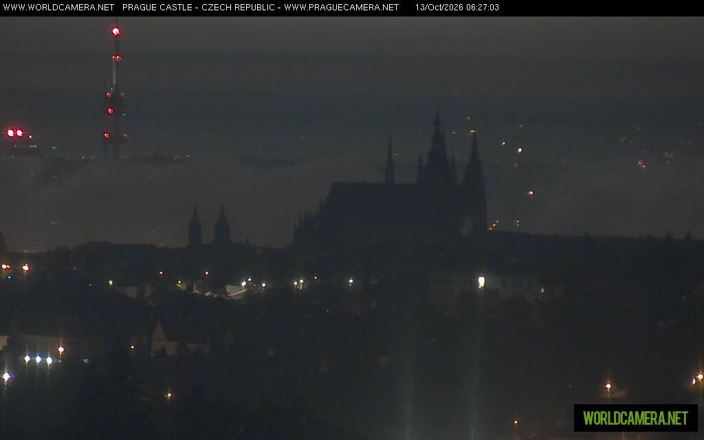 Archiv Foto Webcam Blick auf die Prager Burg mit Veitsdom