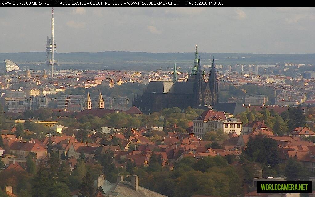 Archiv Foto Webcam Blick auf die Prager Burg mit Veitsdom