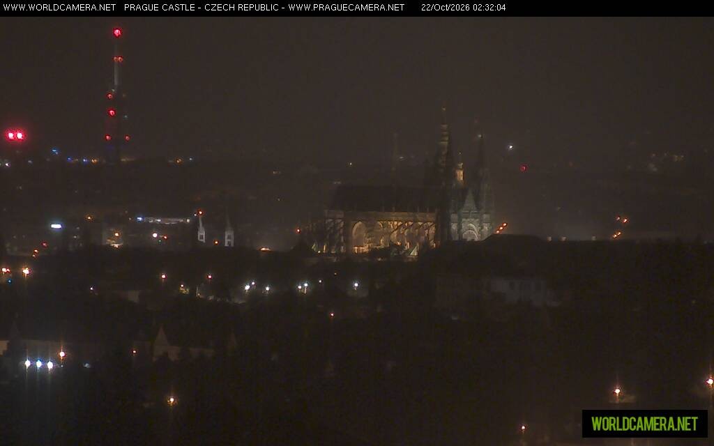Archiv Foto Webcam Blick auf die Prager Burg mit Veitsdom