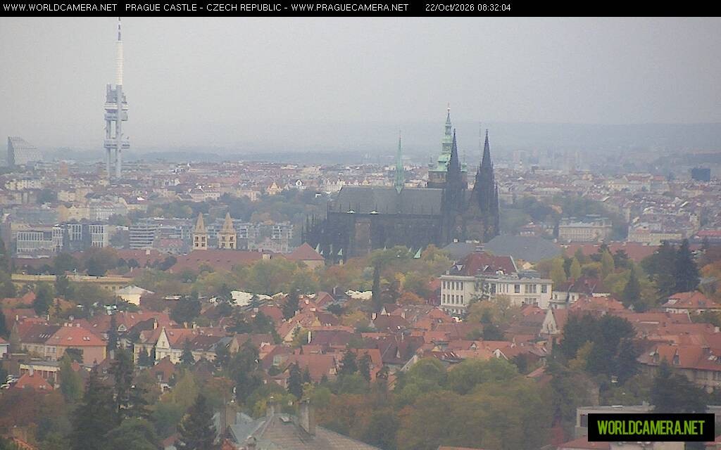 Archiv Foto Webcam Blick auf die Prager Burg mit Veitsdom
