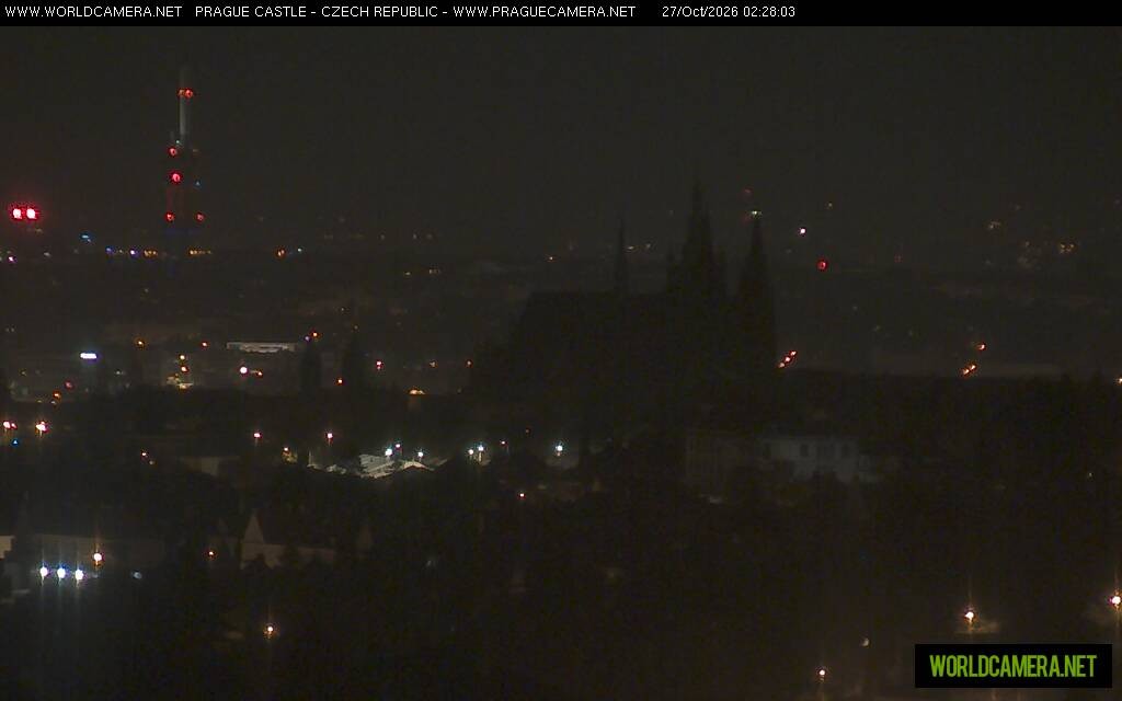 Archived image Webcam View of Prague Castle and St. Vitus Cathedral
