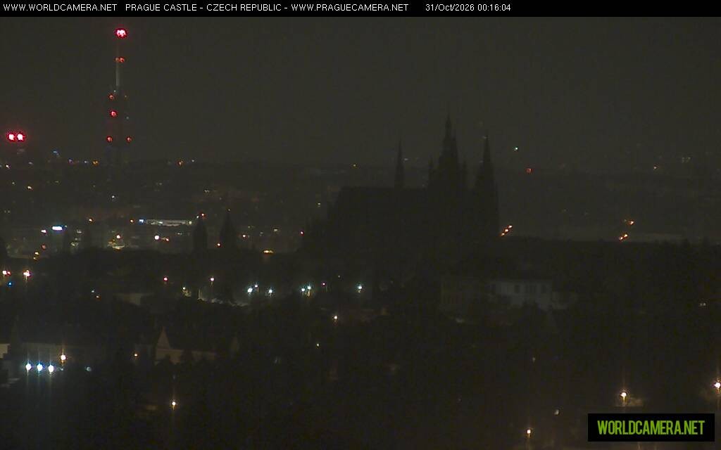 Archived image Webcam View of Prague Castle and St. Vitus Cathedral