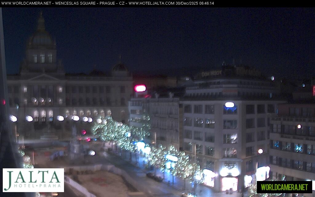Archiv Foto Webcam Der Wenzelsplatz in der Neustadt Prags