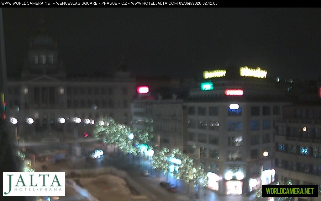 Archiv Foto Webcam Der Wenzelsplatz in der Neustadt Prags